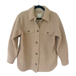 Women’s Size XS Joie Beige Sherpa Shacket